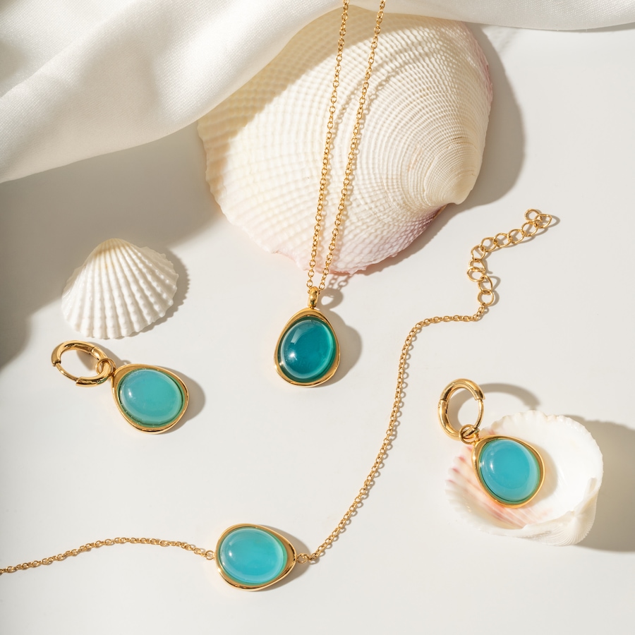 Image 752278_ALTMORE2.jpg, Product 752-278 / Price $59.99, STEELX 18K Yellow Gold Plate Blue Cat's Eye Removable Dangle from Steelx on TSC.ca's Jewellery department