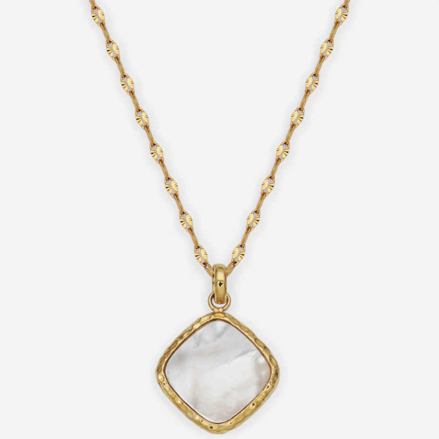 Image 752280.jpg, Product 752-280 / Price $59.99, STEELX 18K Yellow Gold Plate White Shell Pendant Necklace with Fancy Chain from Steelx on TSC.ca's Jewellery department