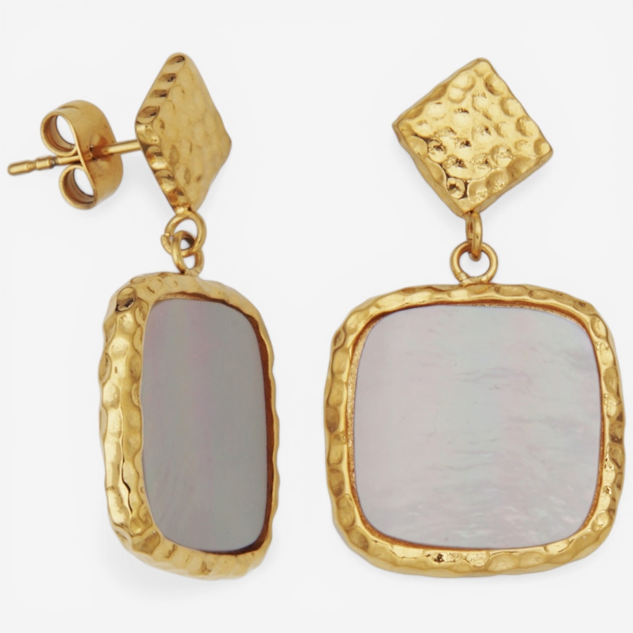 Image 752282.jpg, Product 752-282 / Price $80.00, STEELX 18K Yellow Gold Plate White Shell Pearl Dangle Earrings from Steelx on TSC.ca's Jewellery department
