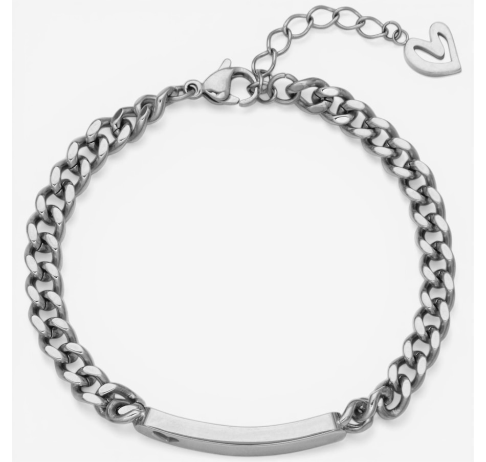 Image 752283_ALTMORE2.jpg, Product 752-283 / Price $54.99, STEELX Engravable ID Bracelet With Heart from Steelx on TSC.ca's Jewellery department