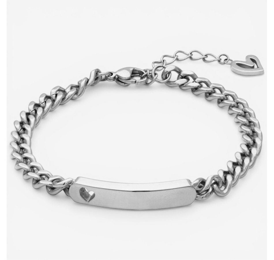 Image 752283_SSL.jpg, Product 752-283 / Price $54.99, STEELX Engravable ID Bracelet With Heart from Steelx on TSC.ca's Jewellery department