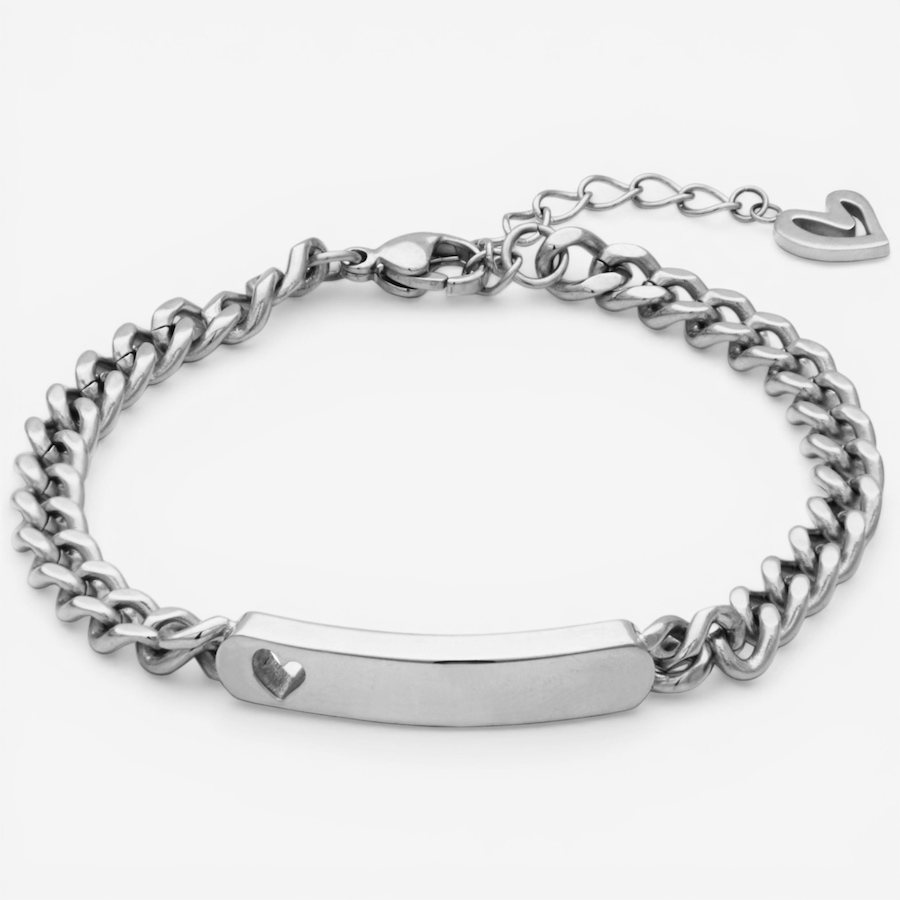 Image 752283_SSL.jpg, Product 752-283 / Price $54.99, STEELX Engravable ID Bracelet With Heart from Steelx on TSC.ca's Jewellery department