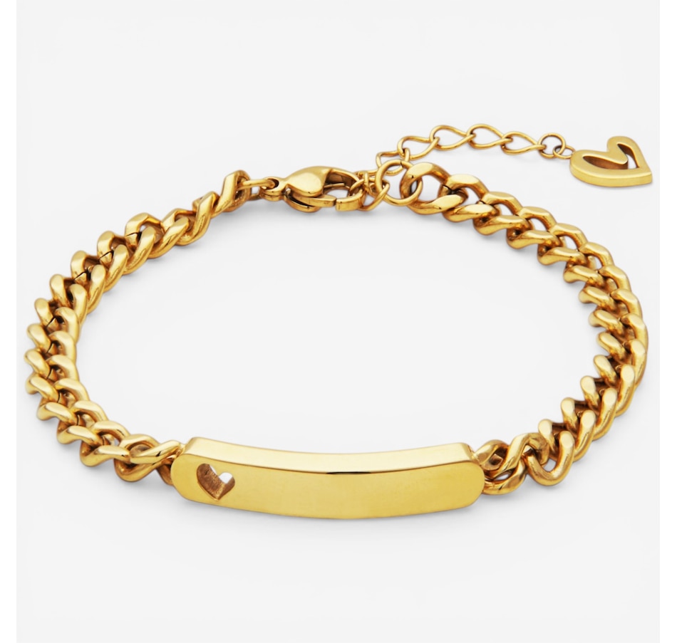 Image 752283_YGP.jpg, Product 752-283 / Price $54.99, STEELX Engravable ID Bracelet With Heart from Steelx on TSC.ca's Jewellery department