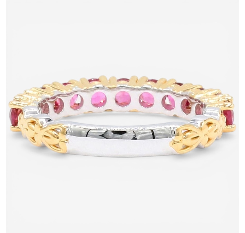 Image 752284_ALTMORE6.jpg, Product 752-284 / Price $199.99, Gems En Vogue Palladium Silver Gemstone Half Eternity Band Ring from Gems En Vogue on TSC.ca's Jewellery department