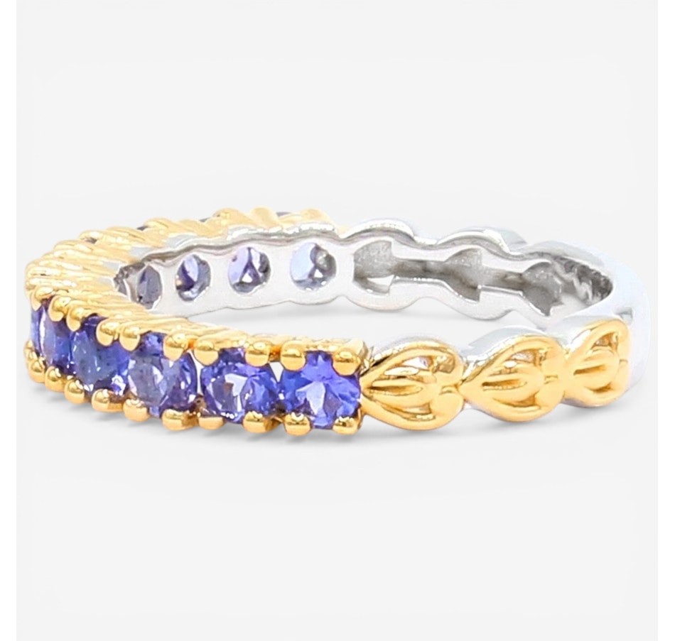 Image 752284_ALTMORE9.jpg, Product 752-284 / Price $199.99, Gems En Vogue Palladium Silver Gemstone Half Eternity Band Ring from Gems En Vogue on TSC.ca's Jewellery department