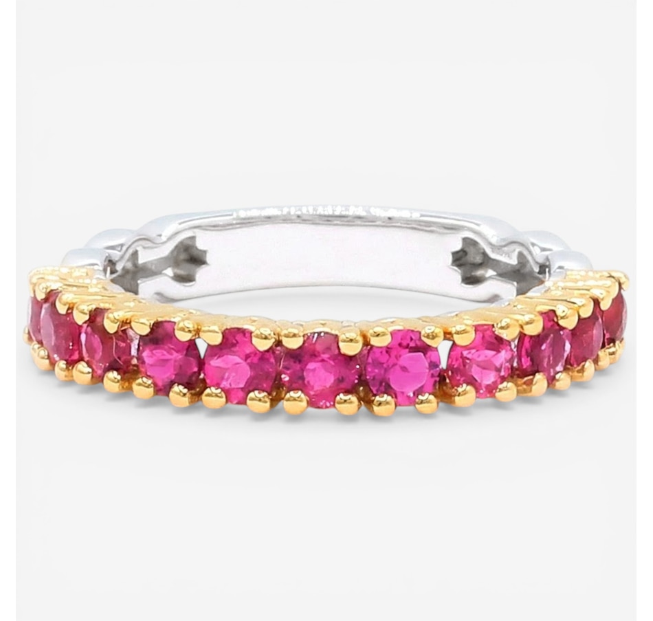 Image 752284_RUBTE.jpg, Product 752-284 / Price $199.99, Gems En Vogue Palladium Silver Gemstone Half Eternity Band Ring from Gems En Vogue on TSC.ca's Jewellery department