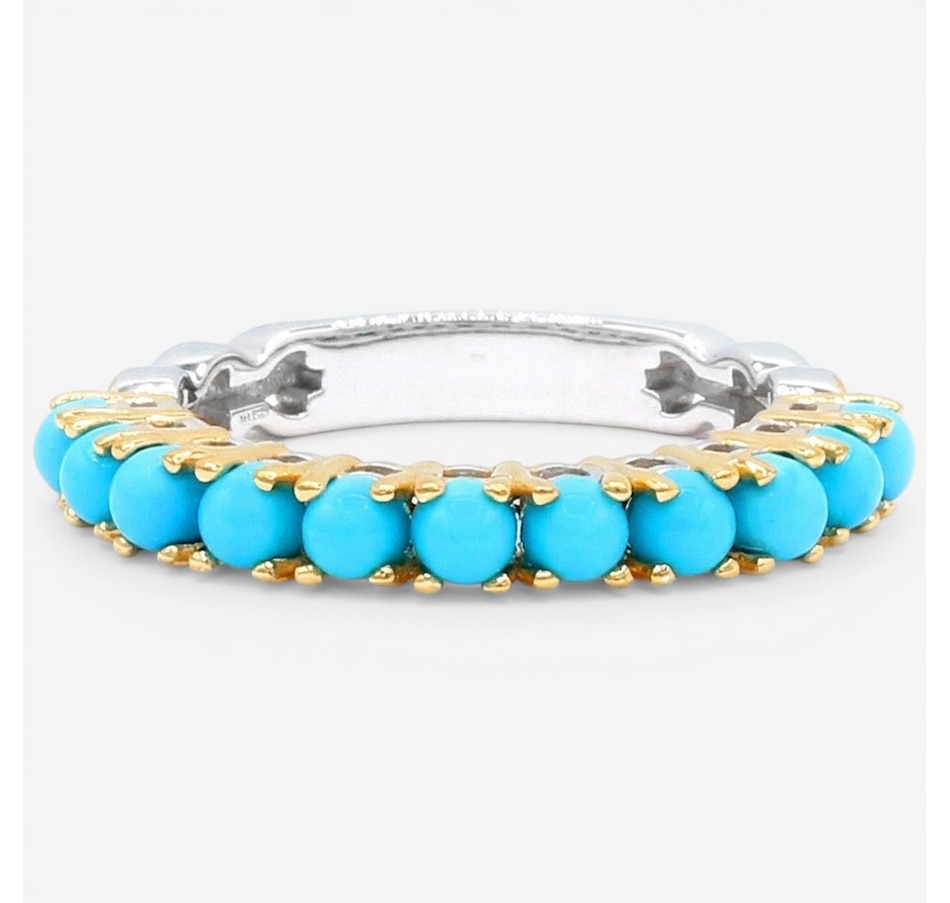 Image 752284_SBTUR.jpg, Product 752-284 / Price $199.99, Gems En Vogue Palladium Silver Gemstone Half Eternity Band Ring from Gems En Vogue on TSC.ca's Jewellery department