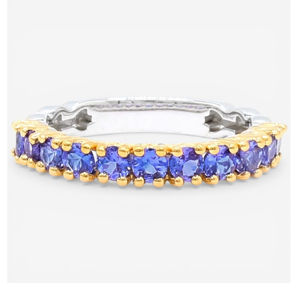 Image 752284_TAN.jpg, Product 752-284 / Price $199.99, Gems En Vogue Palladium Silver Gemstone Half Eternity Band Ring from Gems En Vogue on TSC.ca's Jewellery department