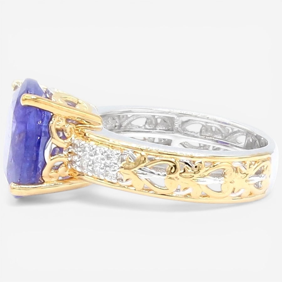 Image 752285_ALTMORE1.jpg, Product 752-285 / Price $899.99, Gems En Vogue Palladium Silver Tanzanite & White Zircon Ring from Gems En Vogue on TSC.ca's Jewellery department