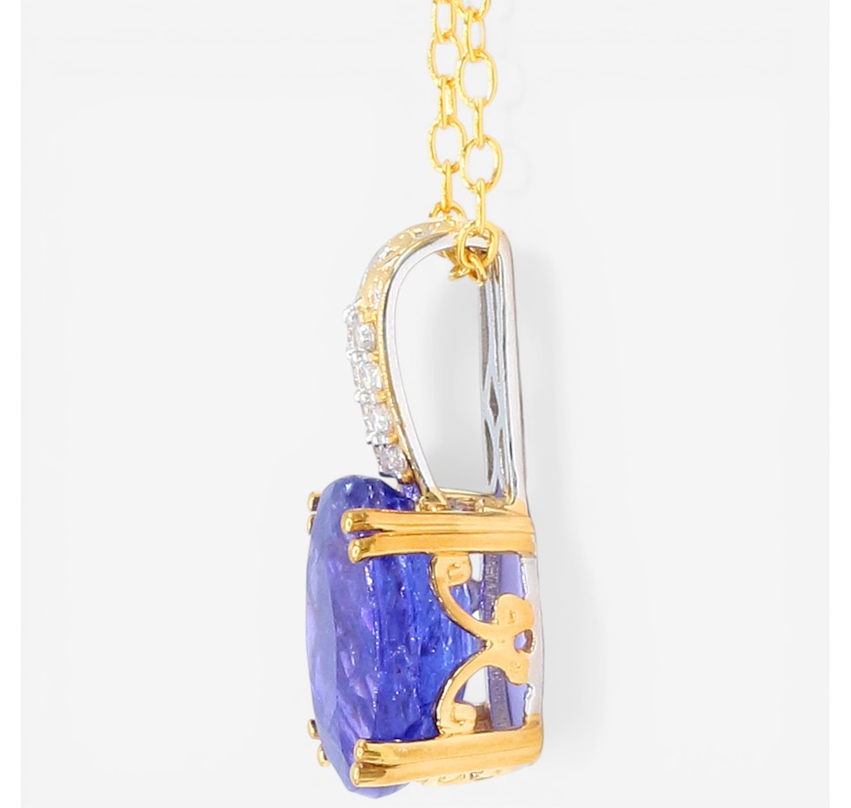 Image 752286_ALTMORE1.jpg, Product 752-286 / Price $499.99, Gems En Vogue Palladium Silver Tanzanite & White Zircon Pendant With Chain from Gems En Vogue on TSC.ca's Jewellery department