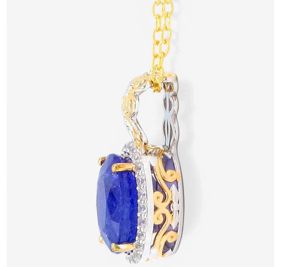 Image 752286_ALTMORE4.jpg, Product 752-286 / Price $499.99, Gems En Vogue Palladium Silver Tanzanite & White Zircon Pendant With Chain from Gems En Vogue on TSC.ca's Jewellery department