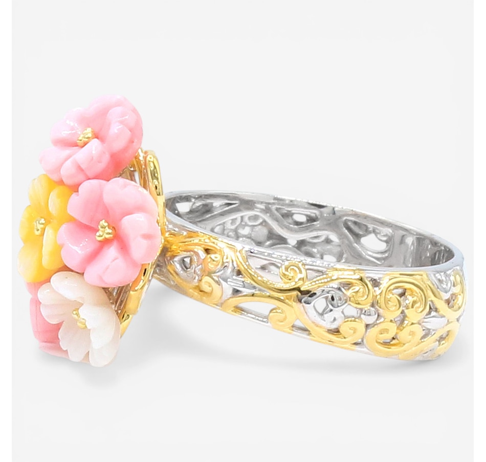 Image 752290_ALTMORE1.jpg, Product 752-290 / Price $169.99, Gems En Vogue Palladium Silver Carved Shell Flower Ring from Gems En Vogue on TSC.ca's Jewellery department