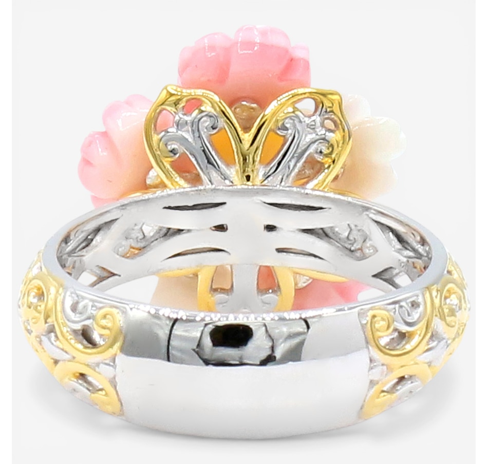 Image 752290_ALTMORE2.jpg, Product 752-290 / Price $169.99, Gems En Vogue Palladium Silver Carved Shell Flower Ring from Gems En Vogue on TSC.ca's Jewellery department