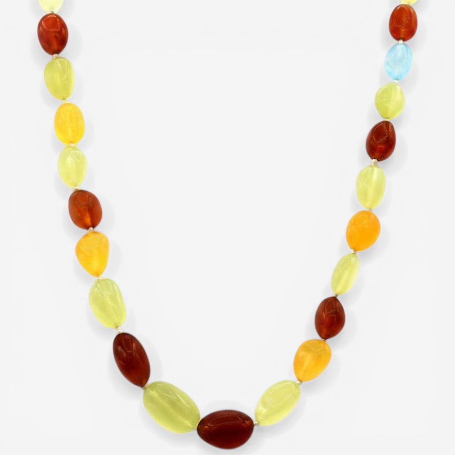 Image 752302.jpg, Product 752-302 / Price $289.99, Gems En Vogue Palladium Silver Multi Coloured Aragonite Bead Necklace from Gems En Vogue on TSC.ca's Jewellery department