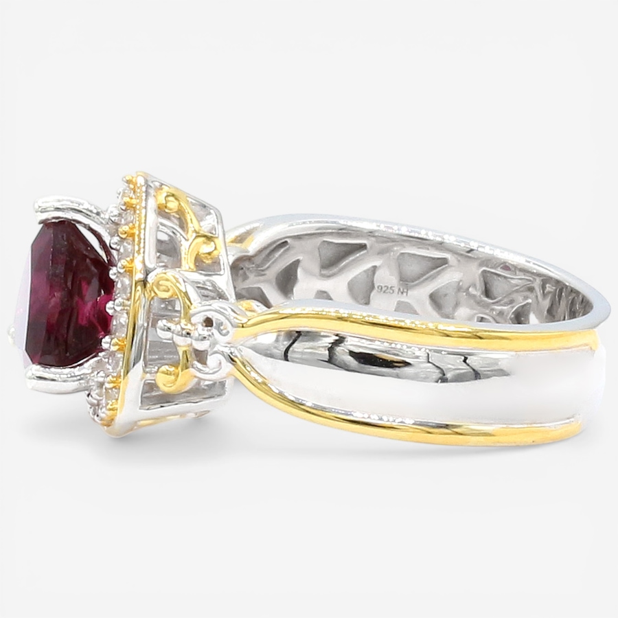 Image 752318_ALTMORE1.jpg, Product 752-318 / Price $399.99, Gems En Vogue Palladium Silver Trillon Rhodolite & White Zircon Ring from Gems En Vogue on TSC.ca's Jewellery department