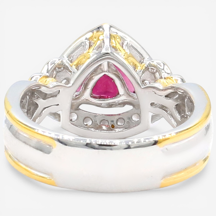 Image 752318_ALTMORE2.jpg, Product 752-318 / Price $399.99, Gems En Vogue Palladium Silver Trillon Rhodolite & White Zircon Ring from Gems En Vogue on TSC.ca's Jewellery department