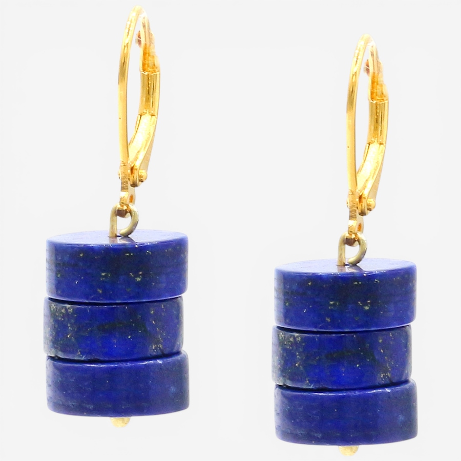 Image 752328.jpg, Product 752-328 / Price $119.99, Gems En Vogue Palladium Silver Lapis Disc Drop Earrings from Gems En Vogue on TSC.ca's Jewellery department