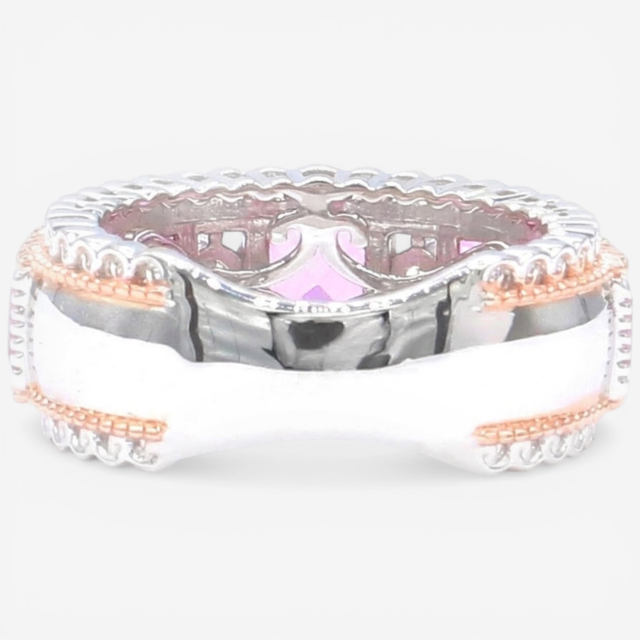 Image 752341_ALTMORE2.jpg, Product 752-341 / Price $309.99, Gems En Vogue Palladium Silver Pink Topaz & White Zircon Band Ring from Gems En Vogue on TSC.ca's Jewellery department