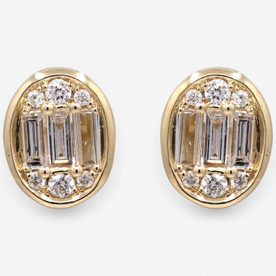 Image 752346.jpg, Product 752-346 / Price $1,799.99, 14K Yellow Gold Oval Shape Diamond Stud Earrings from Diamond Show on TSC.ca's Jewellery department