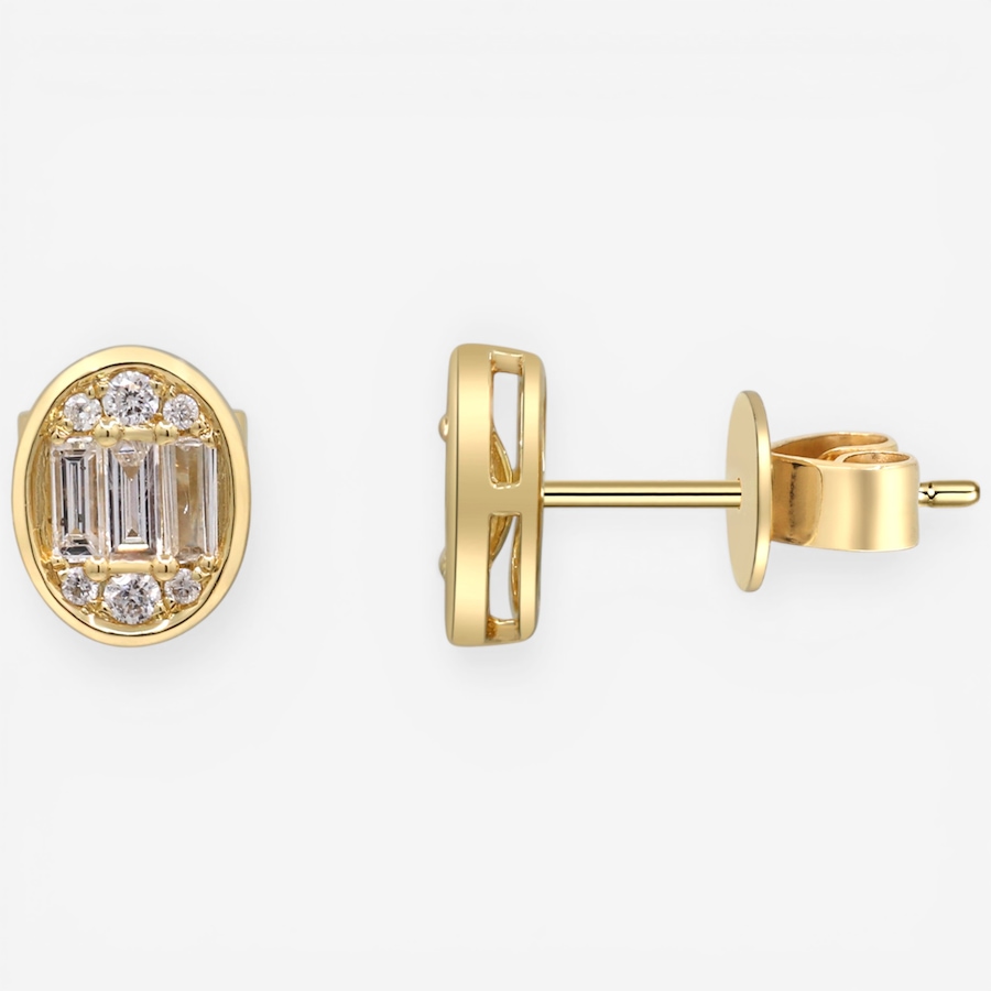 Image 752346_ALTMORE2.jpg, Product 752-346 / Price $1,799.99, 14K Yellow Gold Oval Shape Diamond Stud Earrings from Diamond Show on TSC.ca's Jewellery department