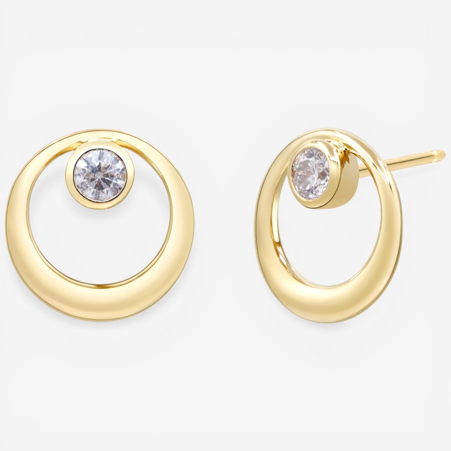 Image 752347_ALTMORE2.jpg, Product 752-347 / Price $2,399.99, 14K Yellow Gold Bezel Set Diamond Earrings from Diamond Show on TSC.ca's Jewellery department