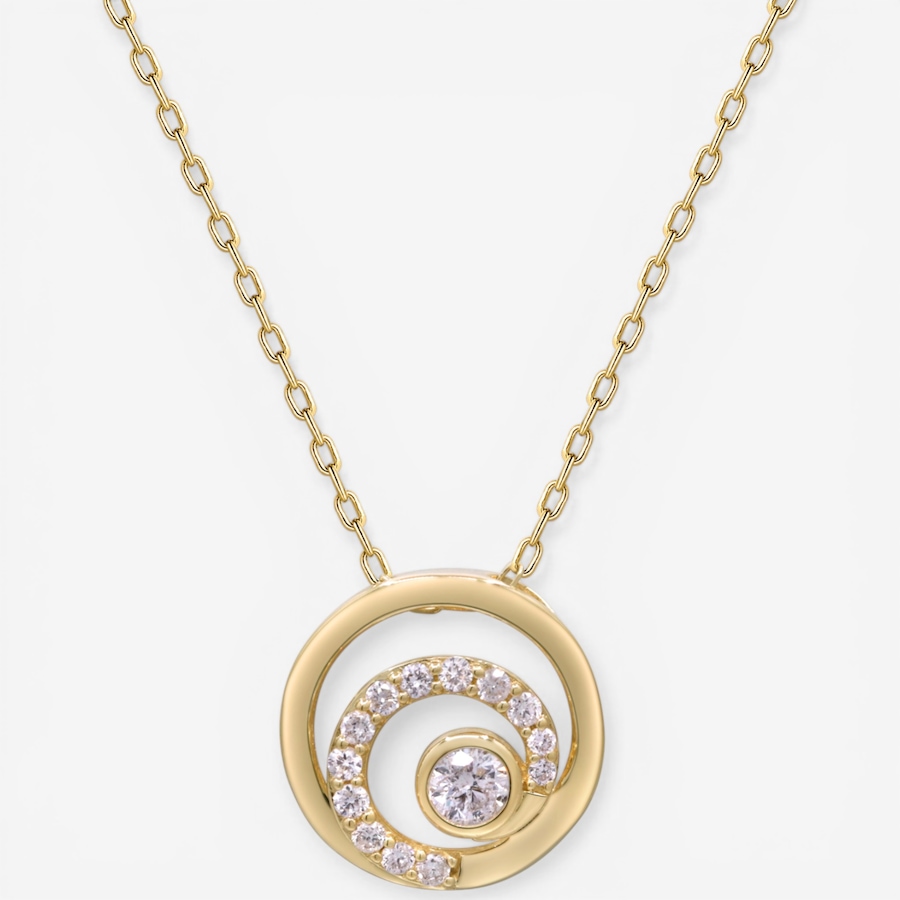 Image 752348.jpg, Product 752-348 / Price $1,399.99, 14K Yellow Gold Bezel Set Diamond Pendant with Chain from Diamond Show on TSC.ca's Jewellery department