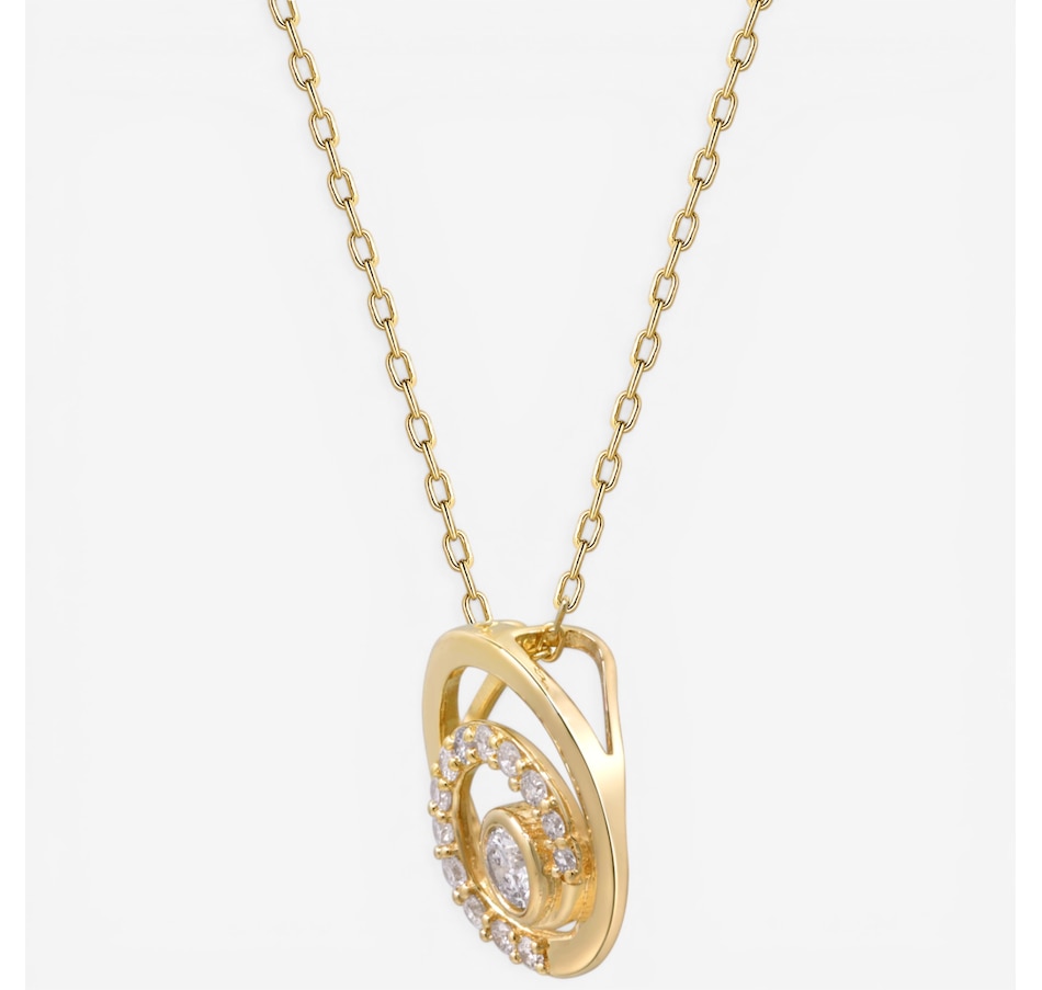 Image 752348_ALTMORE1.jpg, Product 752-348 / Price $1,199.99, 14K Yellow Gold Bezel Set Diamond Pendant with Chain from Diamond Show on TSC.ca's Jewellery department