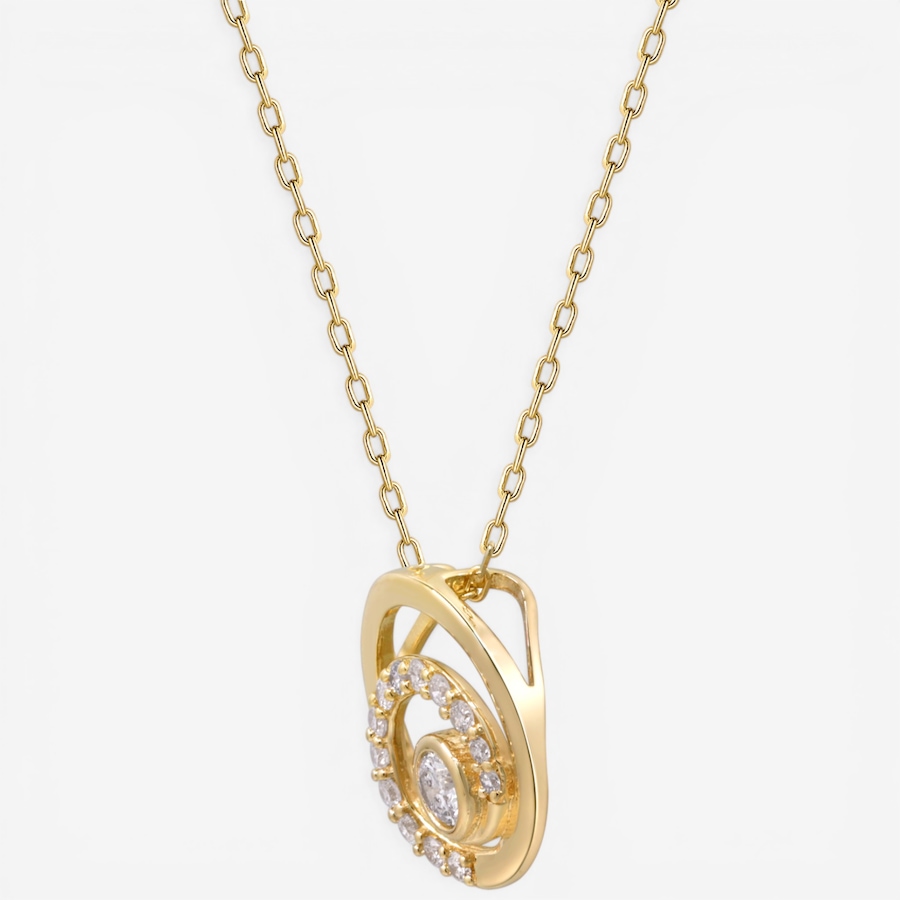 Image 752348_ALTMORE1.jpg, Product 752-348 / Price $1,399.99, 14K Yellow Gold Bezel Set Diamond Pendant with Chain from Diamond Show on TSC.ca's Jewellery department