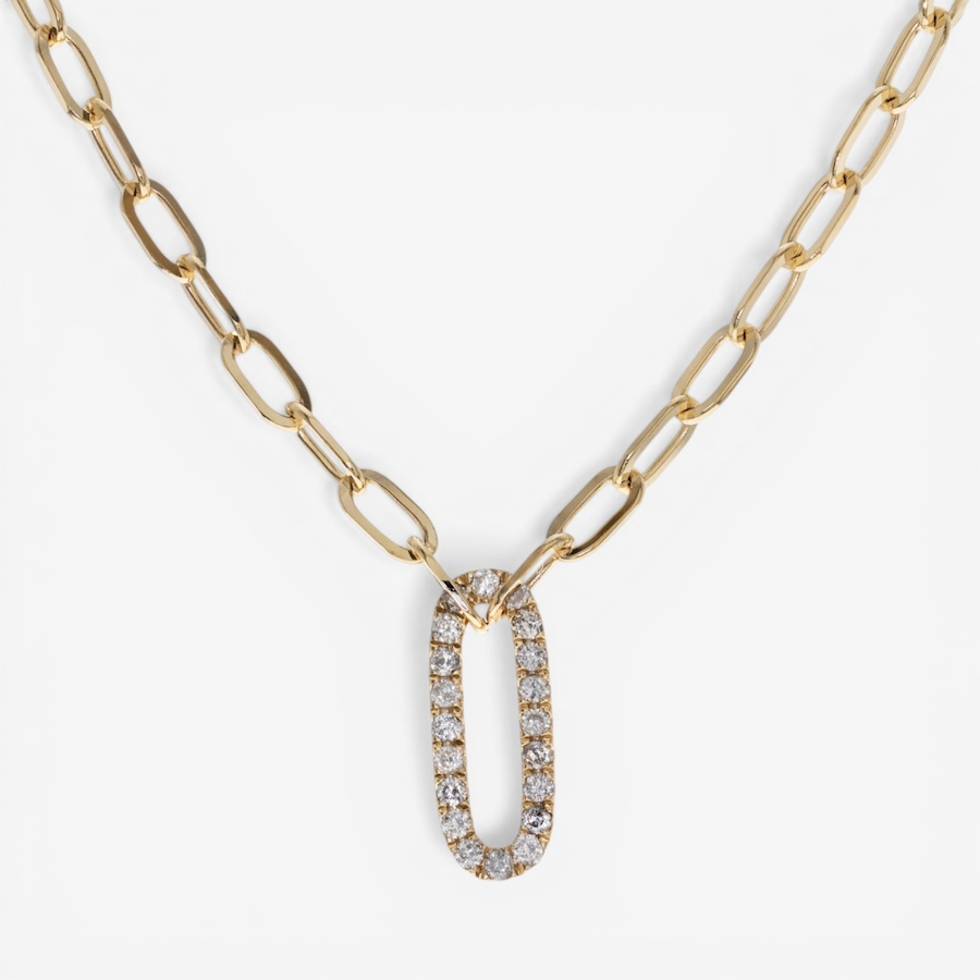 Image 752351.jpg, Product 752-351 / Price $2,599.99, 14K Yellow Gold Oval Shape Diamond Pendant Necklace from Diamond Show on TSC.ca's Jewellery department