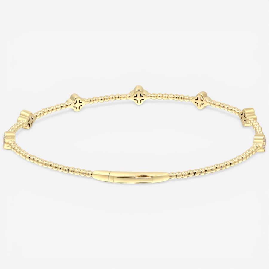 Image 752353_ALTMORE1.jpg, Product 752-353 / Price $3,899.99, 14K Yellow Gold Diamond Station Flex Bangle Bracelet from Diamond Show on TSC.ca's Jewellery department