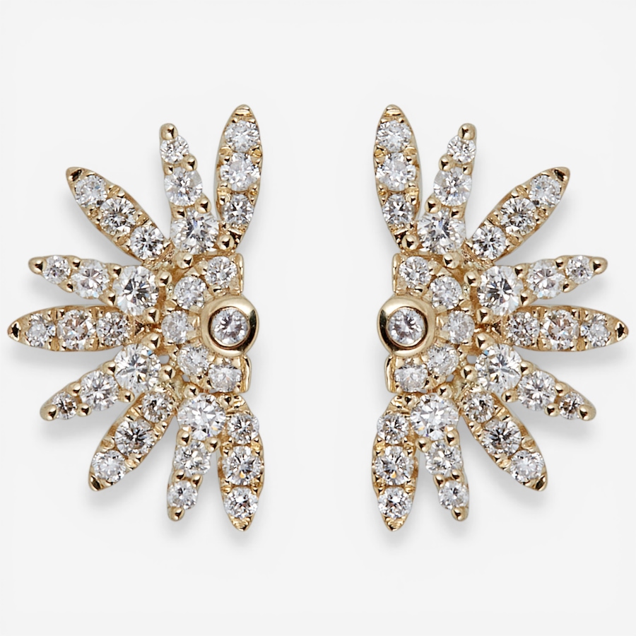 Image 752356.jpg, Product 752-356 / Price $1,799.99, 10K Yellow Gold Diamond Starburst Earrings from Diamond Show on TSC.ca's Jewellery department