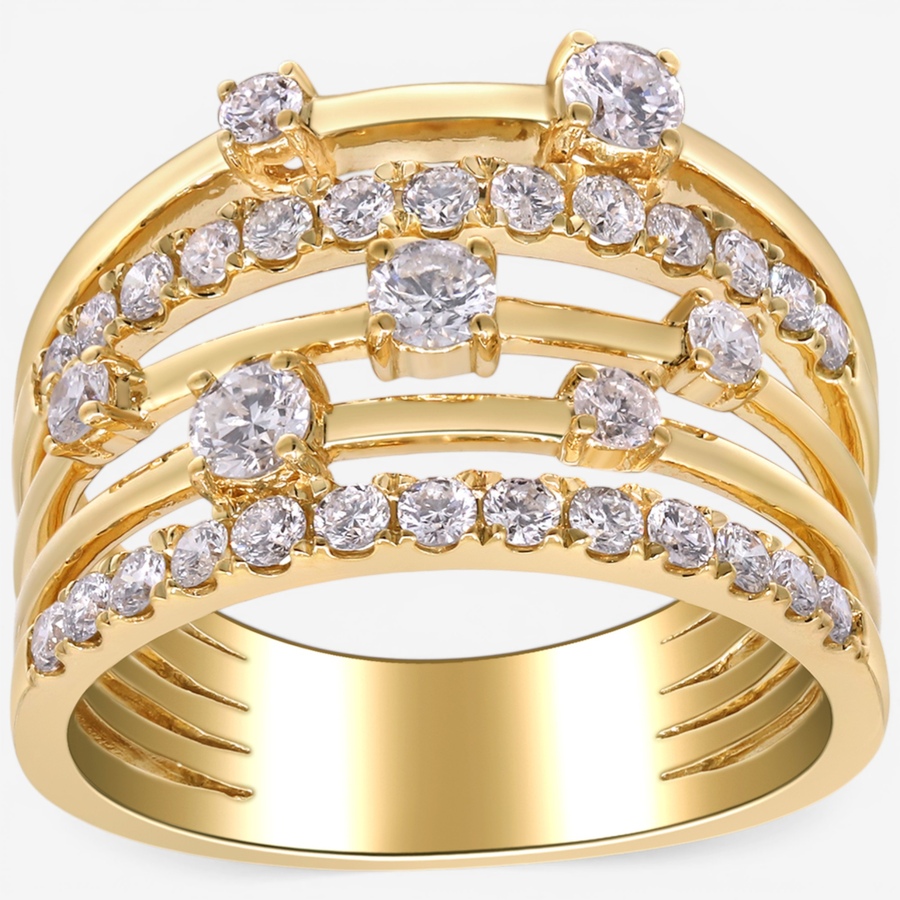 Image 752362_ALTMORE1.jpg, Product 752-362 / Price $4,999.99, 14K Yellow Gold Multi Row Diamond Ring from Diamond Show on TSC.ca's Jewellery department