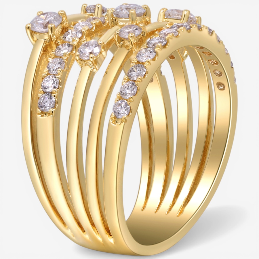 Image 752362_ALTMORE3.jpg, Product 752-362 / Price $4,999.99, 14K Yellow Gold Multi Row Diamond Ring from Diamond Show on TSC.ca's Jewellery department