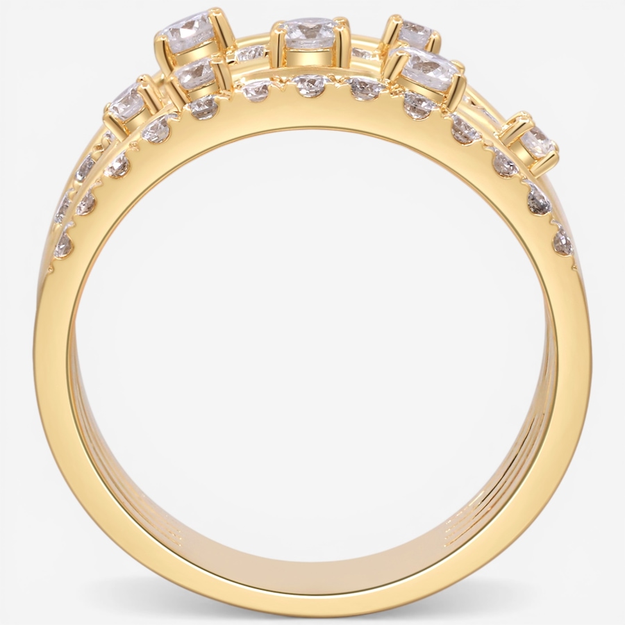 Image 752362_ALTMORE4.jpg, Product 752-362 / Price $4,999.99, 14K Yellow Gold Multi Row Diamond Ring from Diamond Show on TSC.ca's Jewellery department