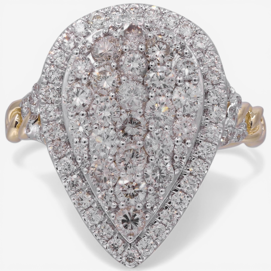 Image 752364.jpg, Product 752-364 / Price $4,799.99, 14K Two Tone Gold Pear Shape Diamond Ring from Diamond Show on TSC.ca's Jewellery department