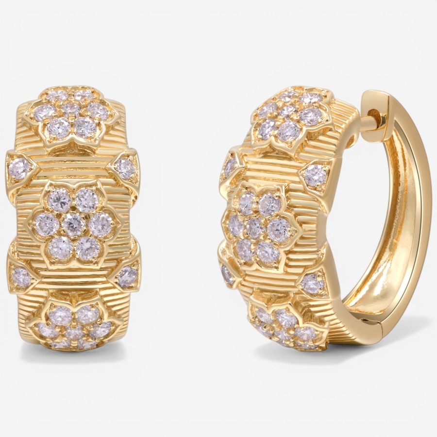 Image 752367_ALTMORE1.jpg, Product 752-367 / Price $5,499.99, 14K Yellow Gold Diamond Hoop Earrings from Diamond Show on TSC.ca's Jewellery department