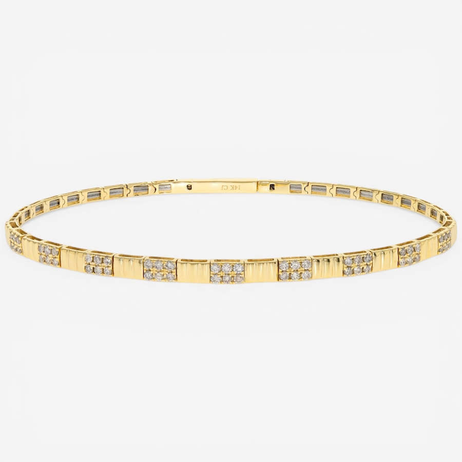 Image 752369.jpg, Product 752-369 / Price $4,699.99, 14K Yellow Gold Diamond Bangle Bracelet from Diamond Show on TSC.ca's Jewellery department