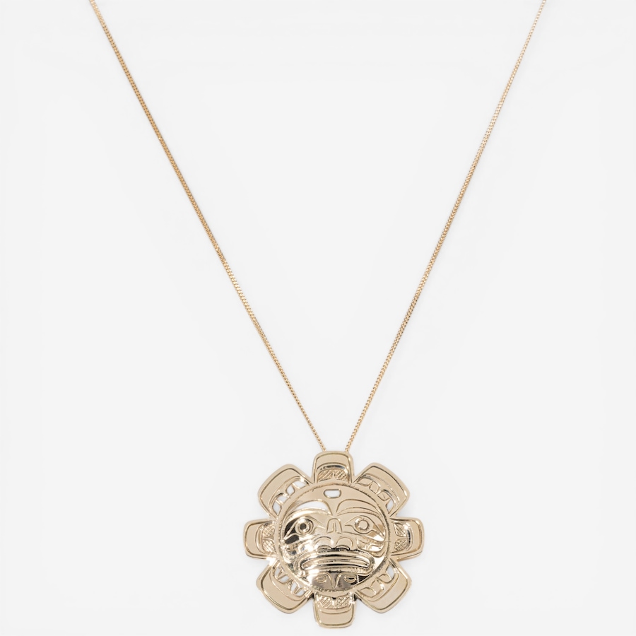 Image 752370_ALTMORE1.jpg, Product 752-370 / Price $3,295.00, Estate Originals 14K Yellow Gold Sun Motif Indigenous Art Pendant, Signed "DLL" from Estate Originals on TSC.ca's Jewellery department