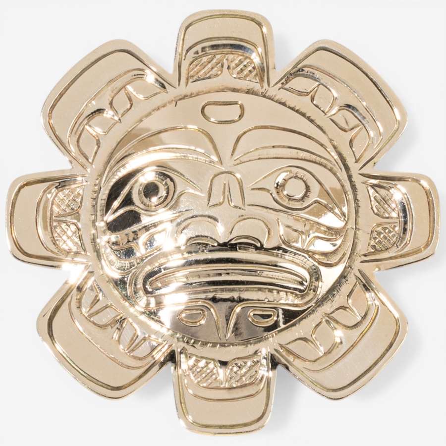 Image 752370_ALTMORE2.jpg, Product 752-370 / Price $3,295.00, Estate Originals 14K Yellow Gold Sun Motif Indigenous Art Pendant, Signed "DLL" from Estate Originals on TSC.ca's Jewellery department