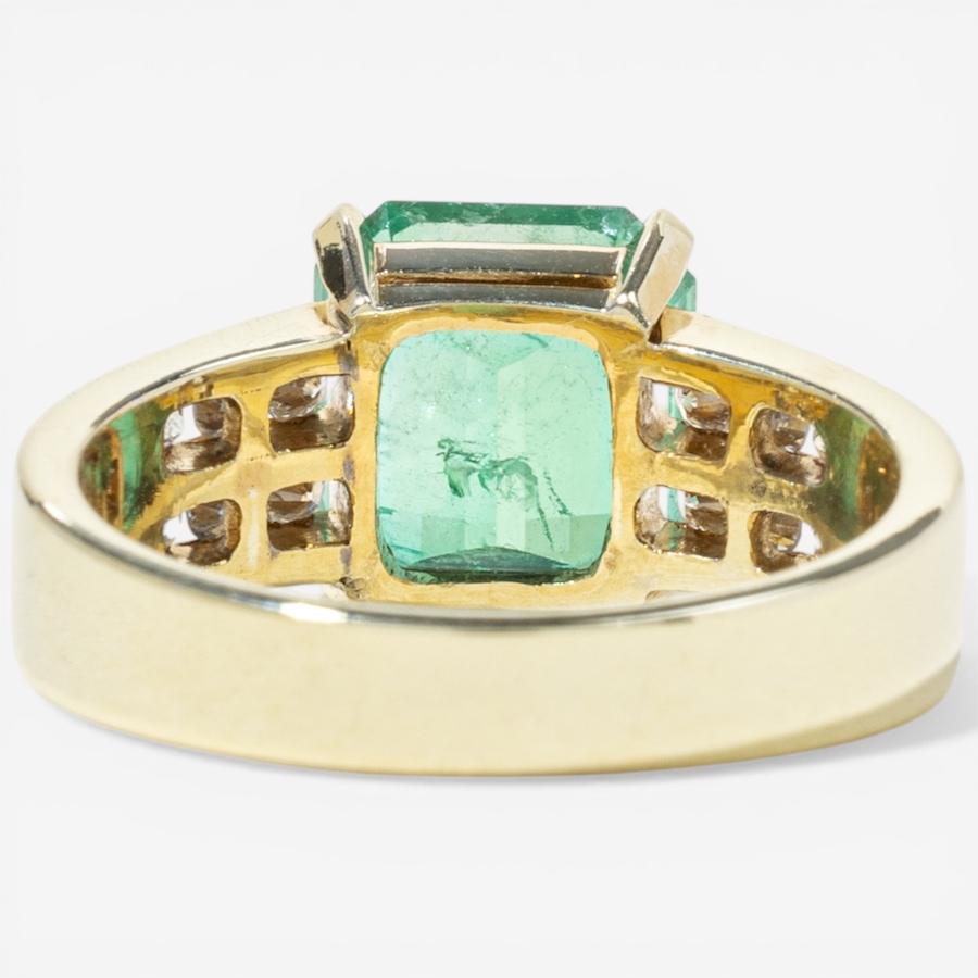 Image 752373_ALTMORE3.jpg, Product 752-373 / Price $8,495.00, Estate Originals 14K Yellow Gold 3.13 ctw Emerald-Cut Emerald and Diamond Ring from Estate Originals on TSC.ca's Jewellery department