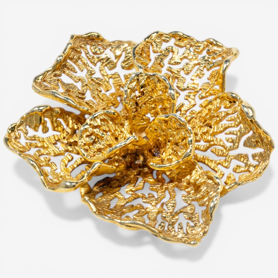 Image 752374.jpg, Product 752-374 / Price $5,995.00, Estate Originals 14K Yellow Gold Birks Floral Design Brooch from Estate Originals on TSC.ca's Jewellery department