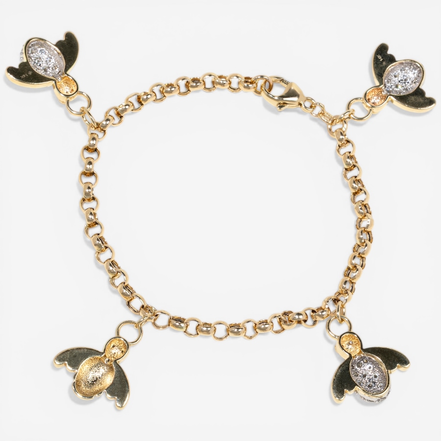 Image 752375_ALTMORE2.jpg, Product 752-375 / Price $6,495.00, Estate Originals 14K Yellow Gold Bee Motif Charm Bracelet from Estate Originals on TSC.ca's Jewellery department