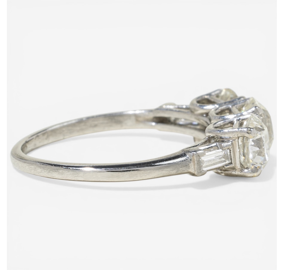 Image 752384_ALTMORE2.jpg, Product 752-384 / Price $6,695.00, Estate Originals Custom Made Platinum Birks Old European-Cut Diamond Three-Across Ring from Estate Originals on TSC.ca's Jewellery department