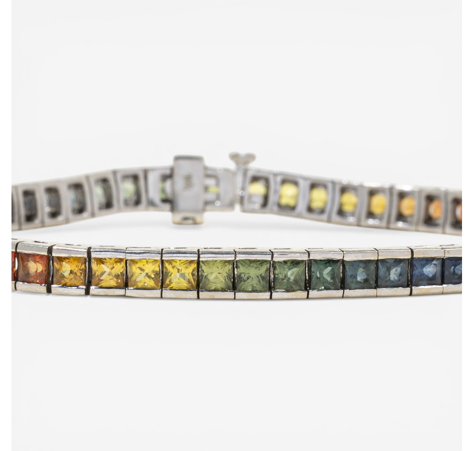 Image 752386_ALTMORE1.jpg, Product 752-386 / Price $6,395.00, Estate Originals 14K White Gold 7" Multi-Colour Sapphire Line Bracelet from Estate Originals on TSC.ca's Jewellery department