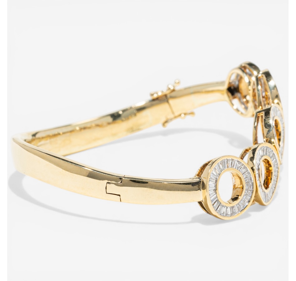 Image 752394_ALTMORE2.jpg, Product 752-394 / Price $16,995.00, Estate Originals 18K Yellow Gold Tapered Baguette-Cut Diamond Circle Bangle Bracelet from Estate Originals on TSC.ca's Jewellery department