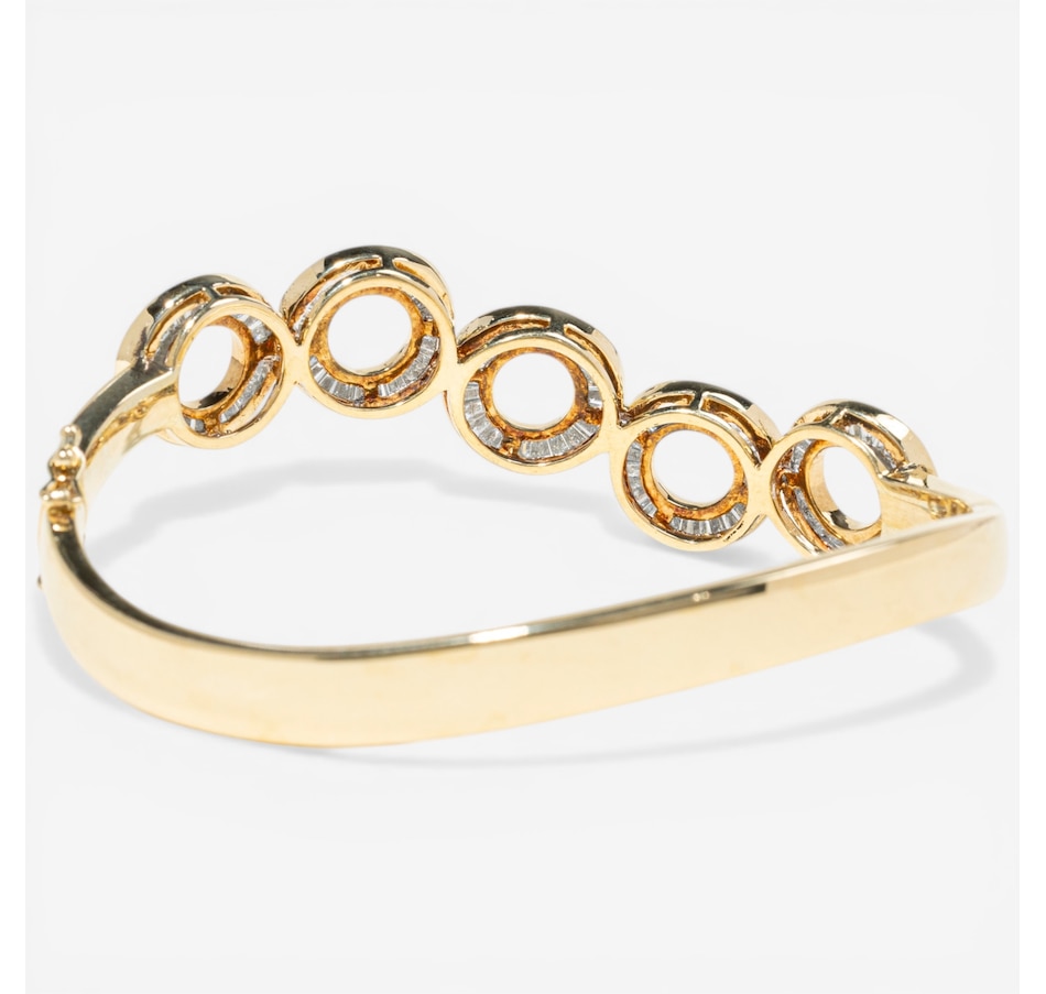 Image 752394_ALTMORE3.jpg, Product 752-394 / Price $16,995.00, Estate Originals 18K Yellow Gold Tapered Baguette-Cut Diamond Circle Bangle Bracelet from Estate Originals on TSC.ca's Jewellery department
