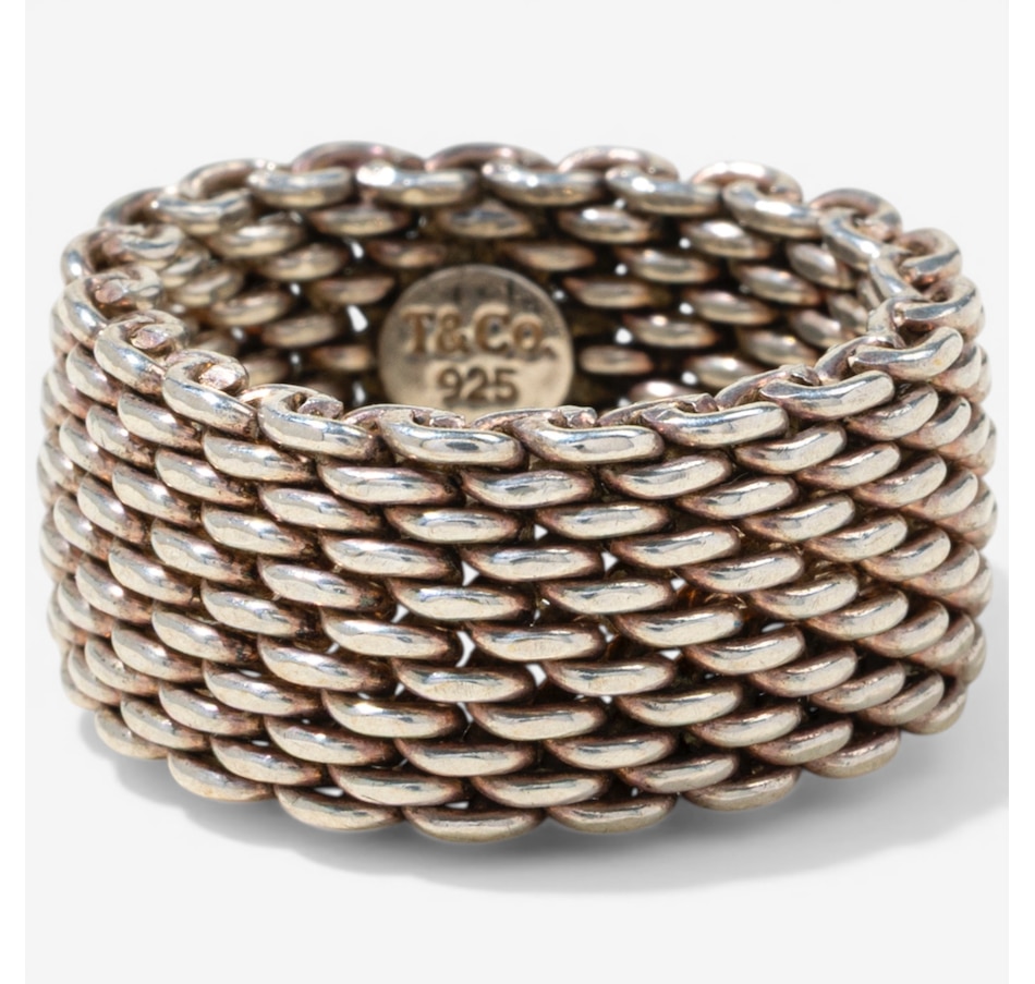 Image 752396.jpg, Product 752-396 / Price $495.00, Estate Originals Sterling Silver Tiffany & Co. Somerset Mesh Ring from Estate Originals on TSC.ca's Jewellery department