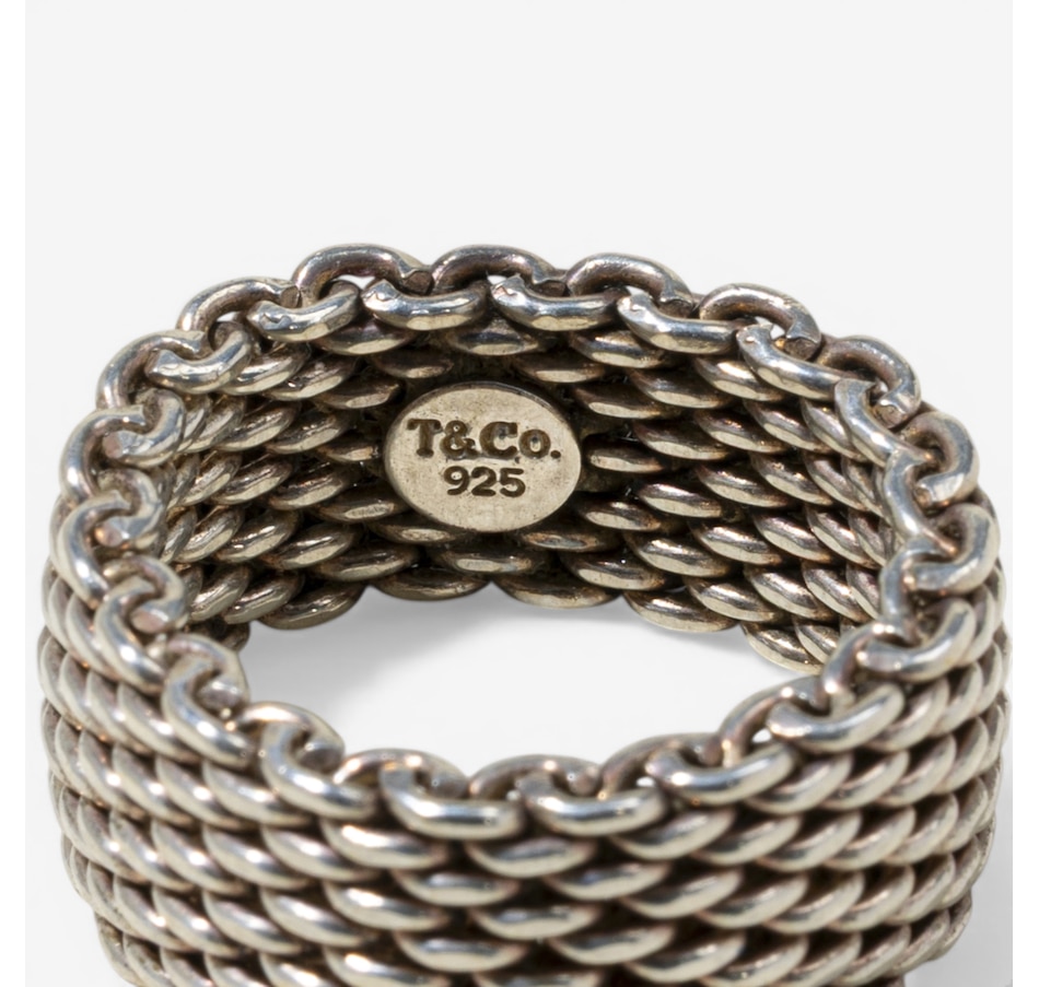 Image 752396_ALTMORE3.jpg, Product 752-396 / Price $495.00, Estate Originals Sterling Silver Tiffany & Co. Somerset Mesh Ring from Estate Originals on TSC.ca's Jewellery department