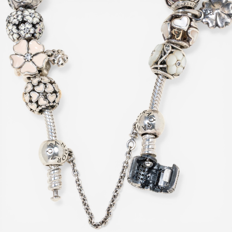 Image 752397_ALTMORE4.jpg, Product 752-397 / Price $995.00, Estate Originals Sterling Silver Pandora 8" Moments Bracelet with Charms from Estate Originals on TSC.ca's Jewellery department