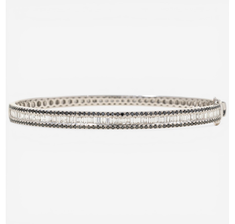 Image 752399.jpg, Product 752-399 / Price $7,495.00, Estate Originals 18K White Gold Baguette and Round, Brilliant-Cut Diamond Bangle Bracelet from Estate Originals on TSC.ca's Jewellery department